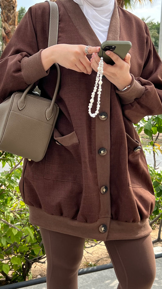 Brown cardigan